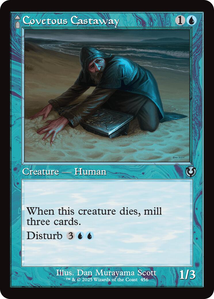 Covetous Castaway // Ghostly Castigator (Retro Frame) [Innistrad Remastered] | Local Legends