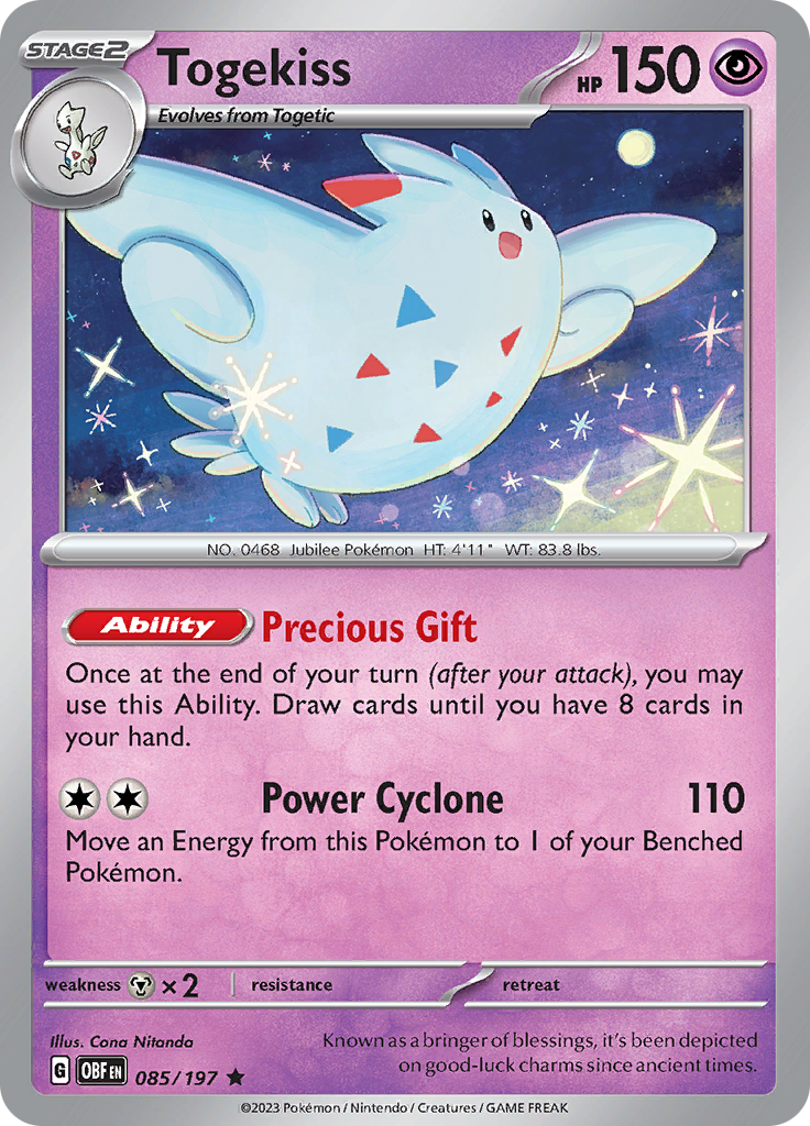 Togekiss (085/197) [Scarlet & Violet: Obsidian Flames] | Golgari Games