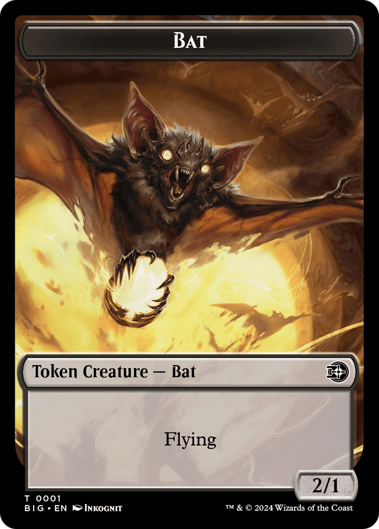 Mercenary // Bat Double-Sided Token [Outlaws of Thunder Junction Tokens] | Golgari Games