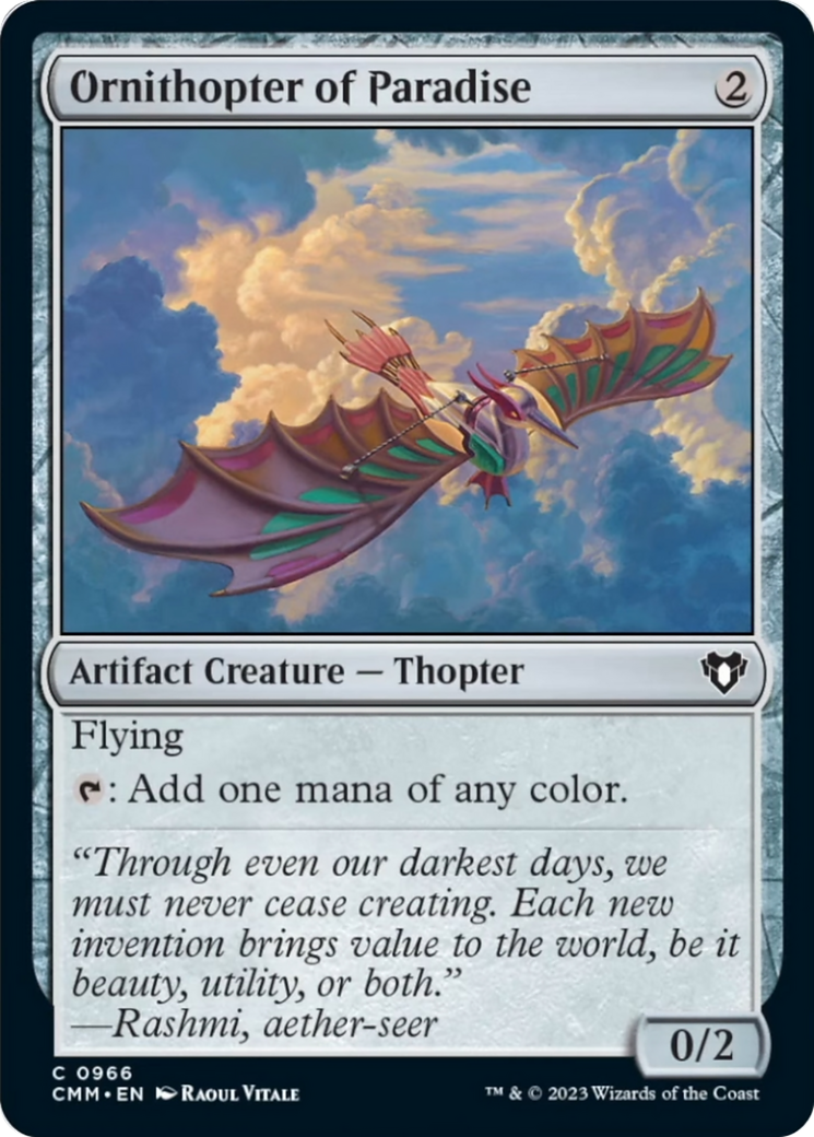 Ornithopter of Paradise [Commander Masters] | Golgari Games