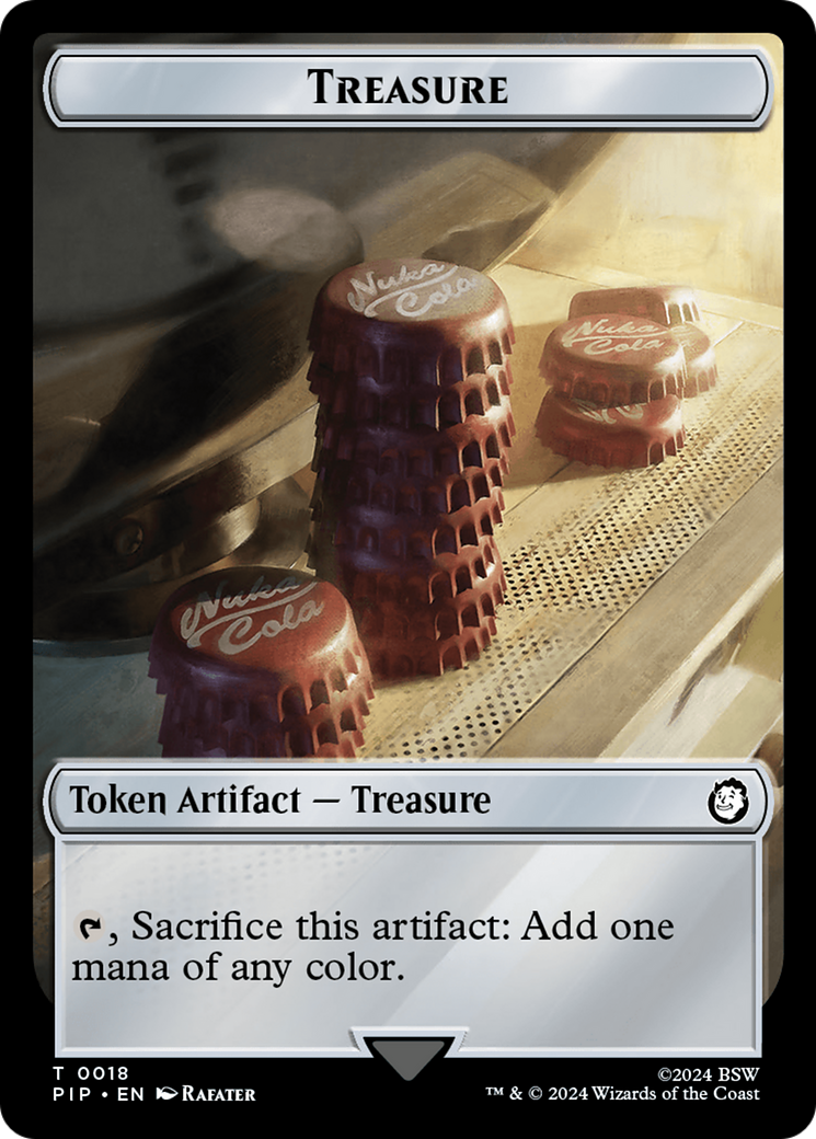 Treasure (0018) // Zombie Mutant Double-Sided Token [Fallout Tokens] | Golgari Games