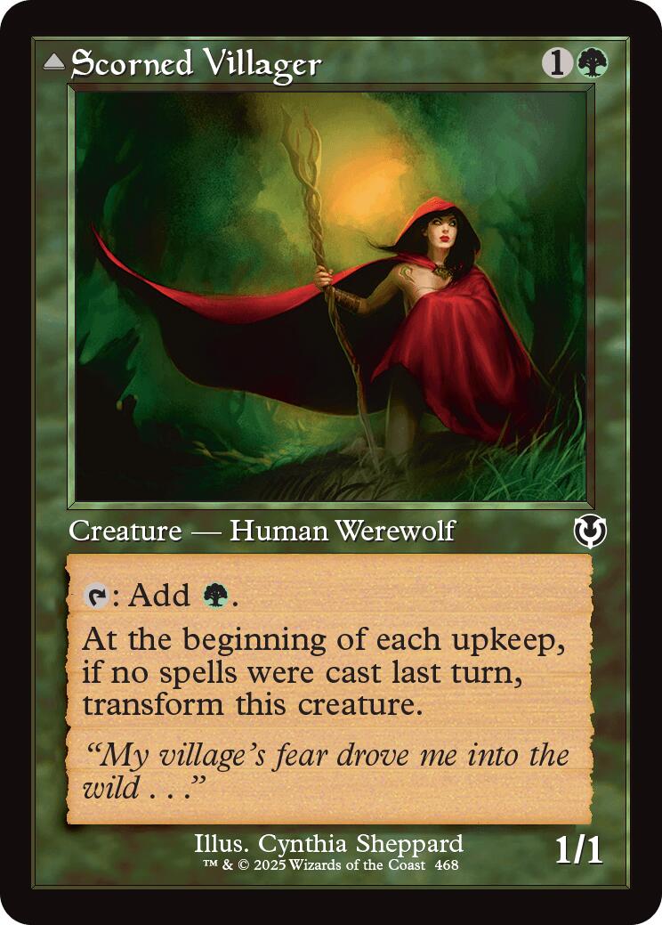 Scorned Villager // Scrounged Scythe (Retro Frame) [Innistrad Remastered] | Local Legends