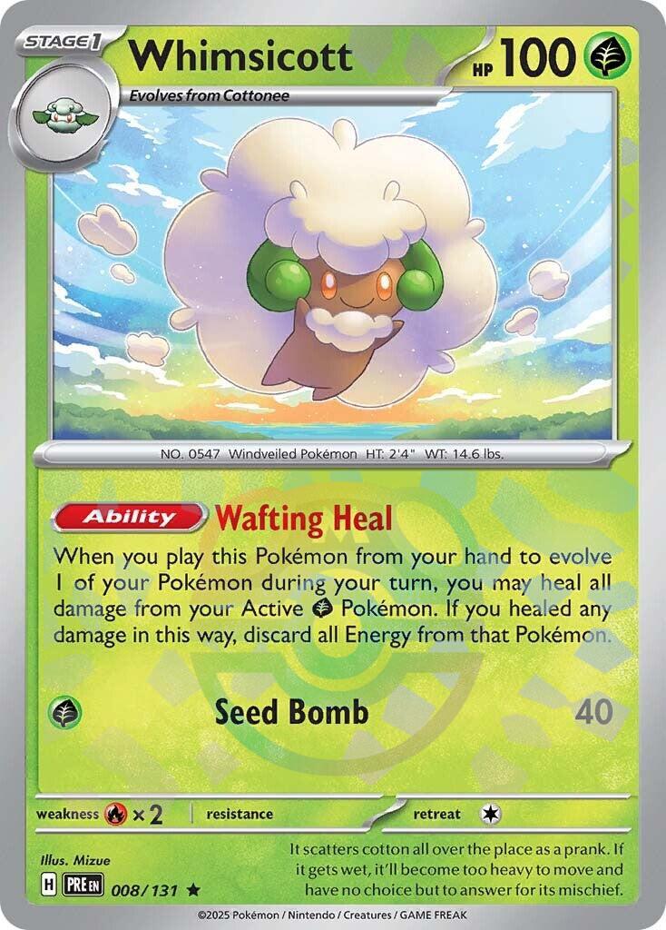 Whimsicott (008/131) (Master Ball Pattern) [Scarlet & Violet: Prismatic Evolutions] | Local Legends