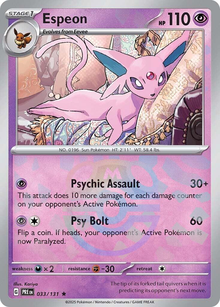 Espeon (033/131) (Master Ball Pattern) [Scarlet & Violet: Prismatic Evolutions] | Local Legends