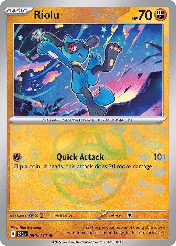 Riolu (050/131) (Master Ball Pattern) [Scarlet & Violet: Prismatic Evolutions] | Local Legends