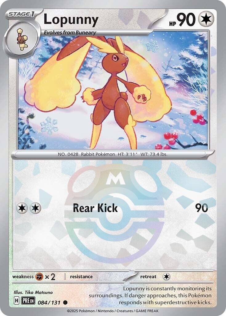 Lopunny (084/131) (Master Ball Pattern) [Scarlet & Violet: Prismatic Evolutions] | Local Legends