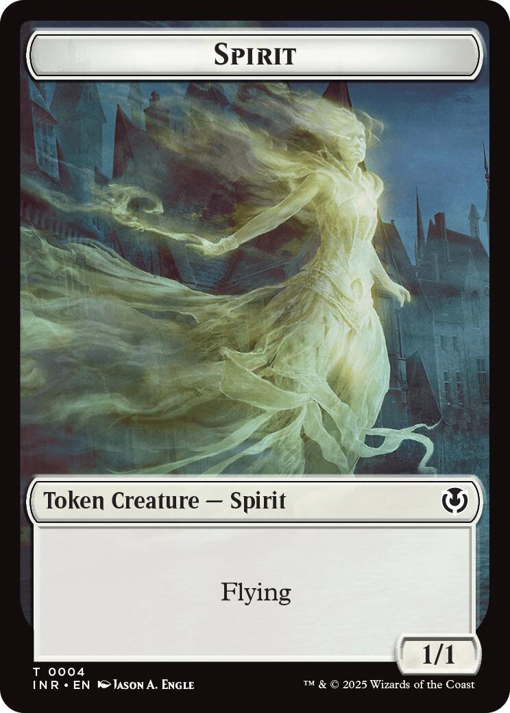 Spirit // Human (0002) Double-Sided Token [Innistrad Remastered Tokens] | Local Legends
