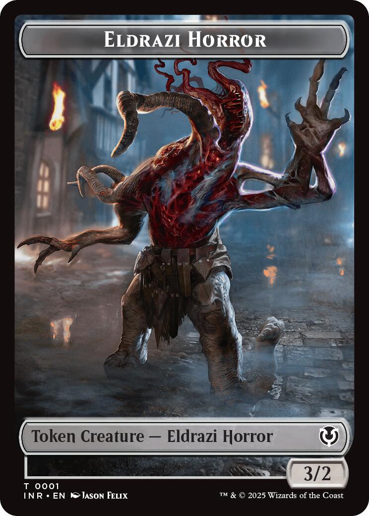 Eldrazi Horror // Human Soldier (0003) Double-Sided Token [Innistrad Remastered Tokens] | Local Legends