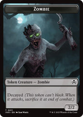 Zombie (0011) // Zombie (0012) Double-Sided Token [Innistrad Remastered Tokens] | Local Legends