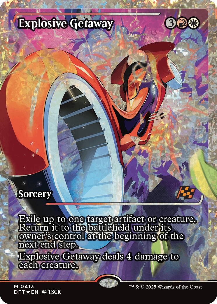 Explosive Getaway (Showcase Fracture Foil) (Japanese) [Aetherdrift] | Local Legends