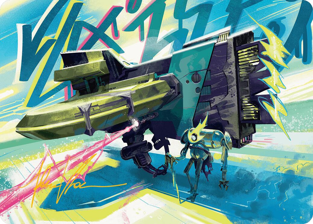 Salvation Engine Art Card (Gold-Stamped Signature) [Aetherdrift Art Series] | Local Legends