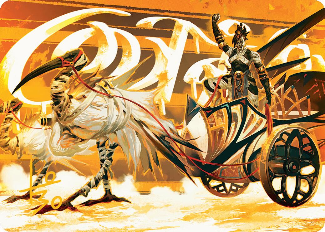 Skyseer's Chariot Art Card (Gold-Stamped Signature) [Aetherdrift Art Series] | Local Legends
