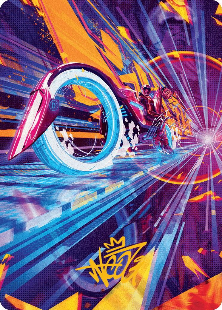 Spotcycle Scouter Art Card (Gold-Stamped Signature) [Aetherdrift Art Series] | Local Legends