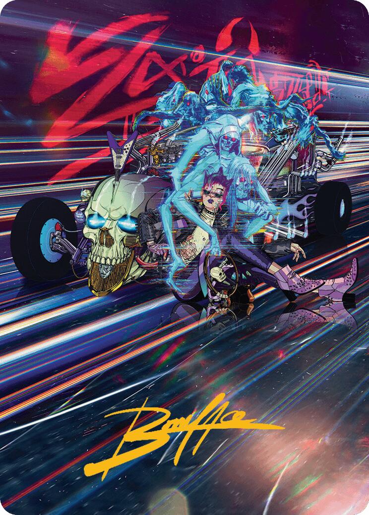 Midnight Mangler Art Card (Gold-Stamped Signature) [Aetherdrift Art Series] | Local Legends