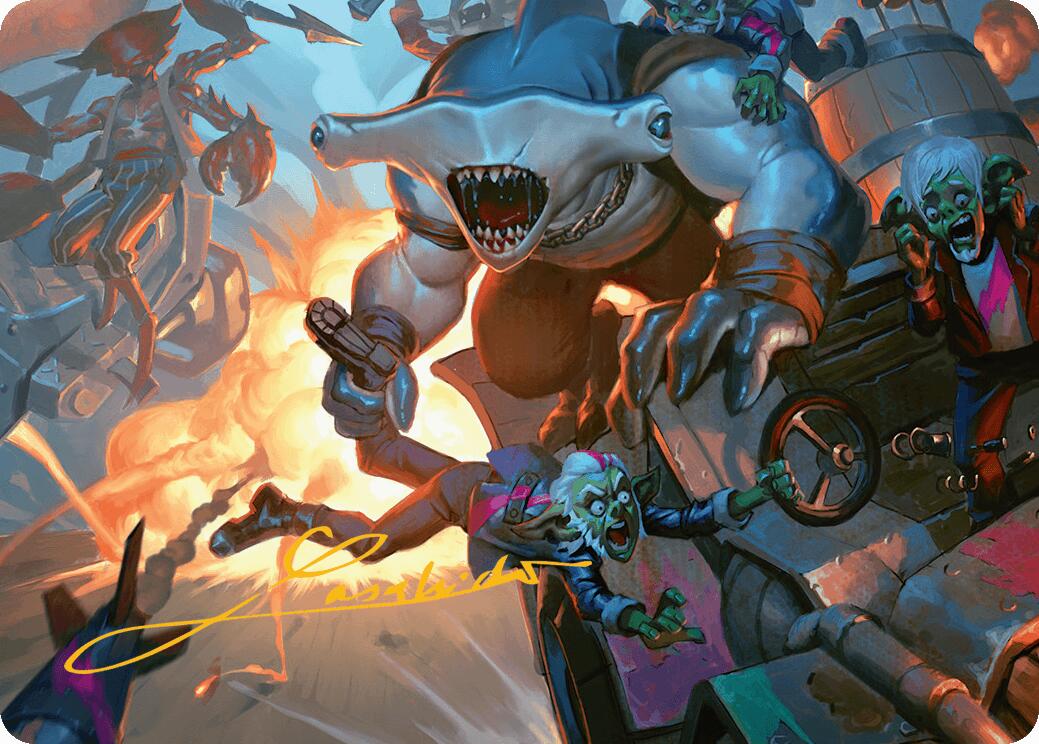 Trade the Helm Art Card (Gold-Stamped Signature) [Aetherdrift Art Series] | Local Legends