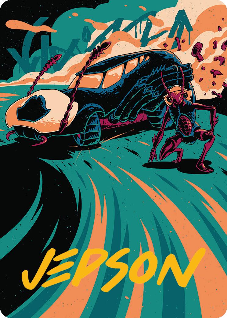 Carrion Cruiser Art Card (Gold-Stamped Signature) [Aetherdrift Art Series] | Local Legends