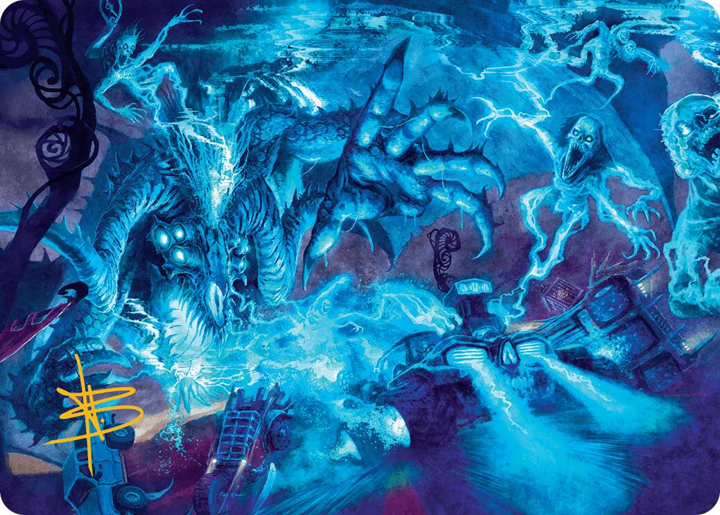The Speed Demon Art Card (Gold-Stamped Signature) [Aetherdrift Art Series] | Local Legends