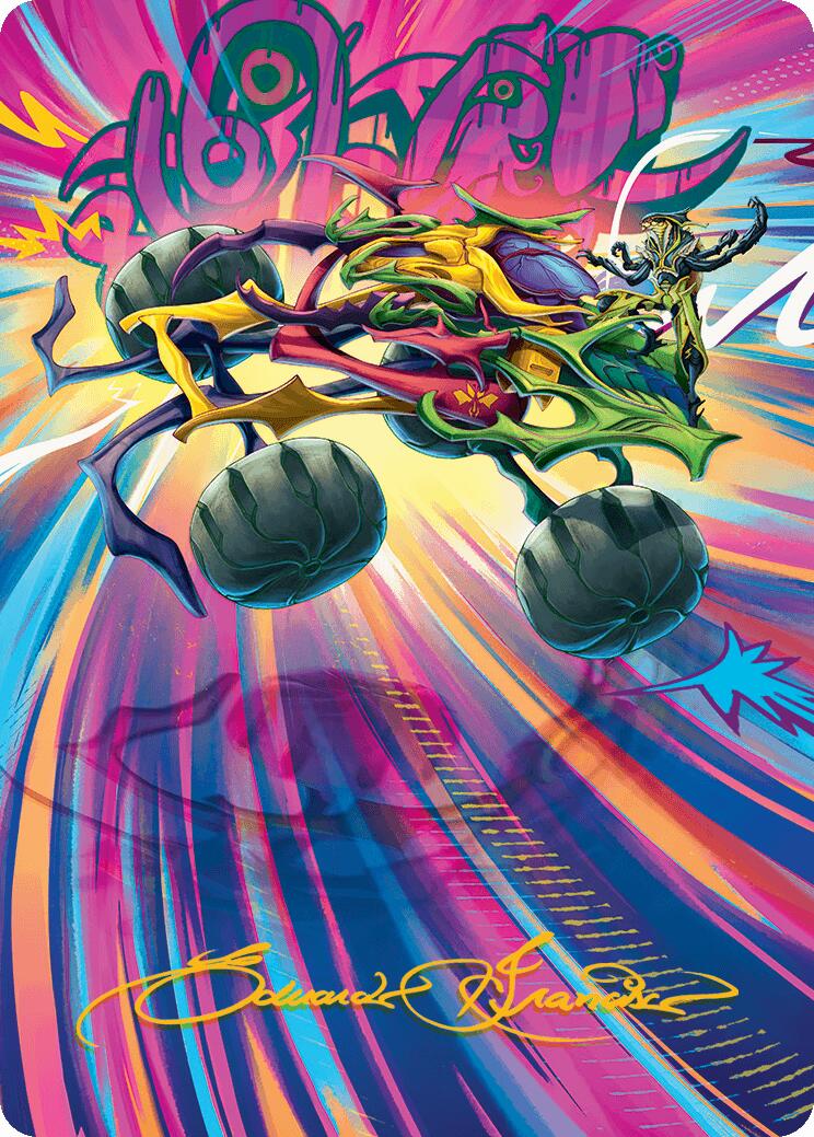 Thunderous Velocipede Art Card (Gold-Stamped Signature) [Aetherdrift Art Series] | Local Legends