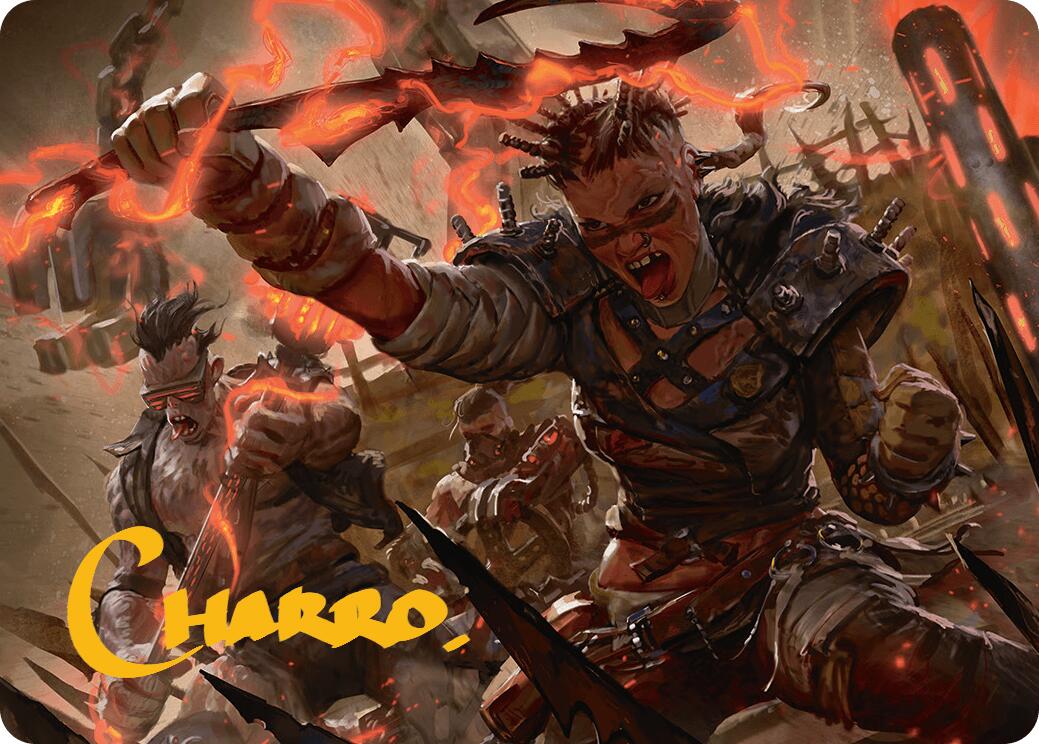 Far Fortune, End Boss Art Card (11/54) (Gold-Stamped Signature) [Aetherdrift Art Series] | Local Legends
