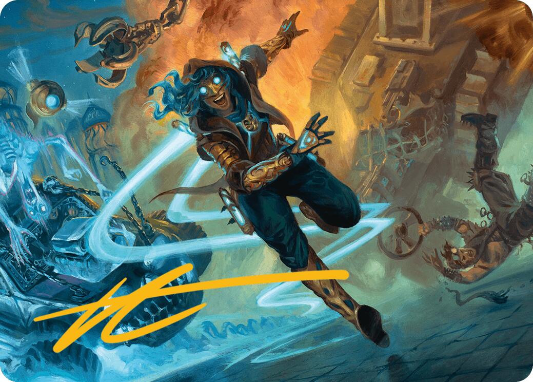 Sita Varma, Masked Racer Art Card (Gold-Stamped Signature) [Aetherdrift Art Series] | Local Legends