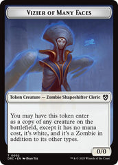 Vizier of Many Faces // Zombie (0003) Double-Sided Token [Aetherdrift Tokens] | Local Legends
