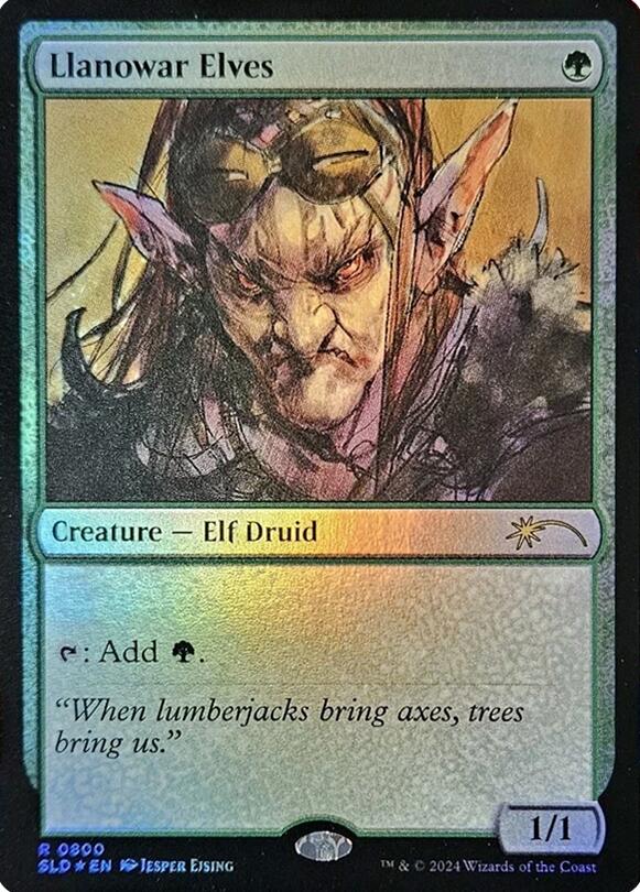 Llanowar Elves (0800) (Rainbow Foil) [Secret Lair Drop Series] | Local Legends