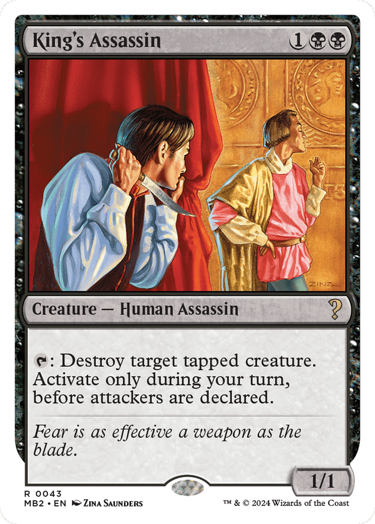 King's Assassin (White Border) [Mystery Booster 2] | Local Legends