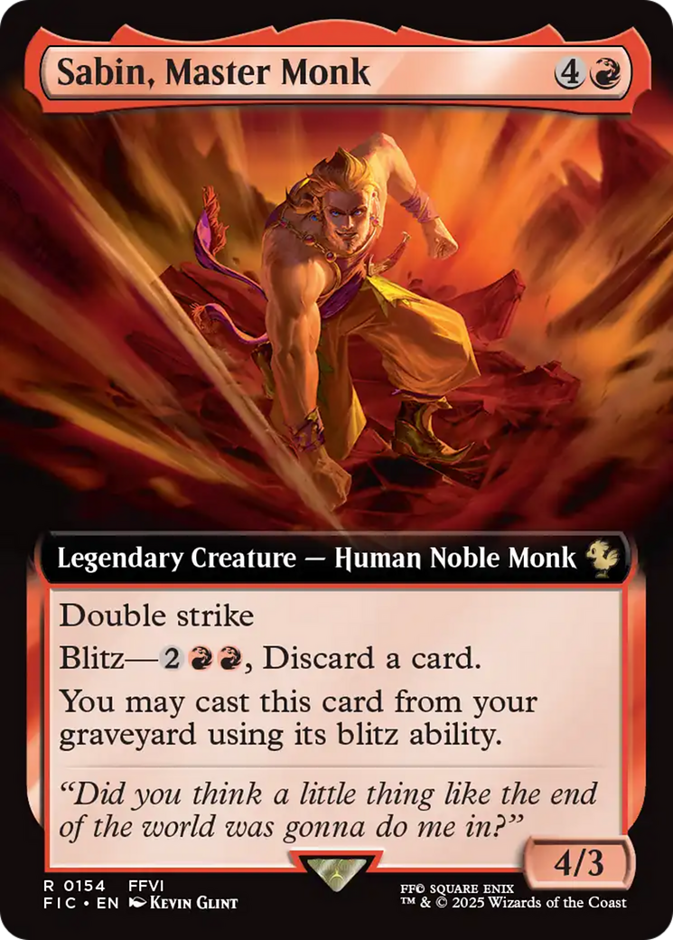 Sabin, Master Monk (Extended Art) [FINAL FANTASY Commander] | Local Legends