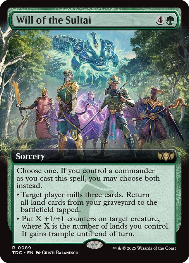Will of the Sultai (Extended Art) [Tarkir: Dragonstorm Commander] | Local Legends