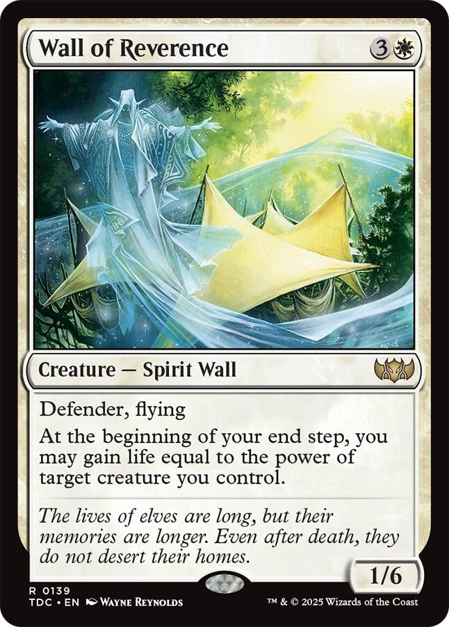 Wall of Reverence [Tarkir: Dragonstorm Commander] | Local Legends