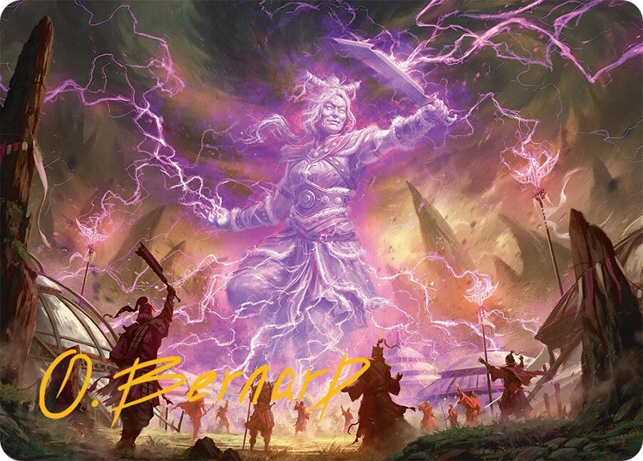 Smile at Death Art Card (4/54) (Gold-Stamped Signature) [Tarkir: Dragonstorm Art Series] | Local Legends