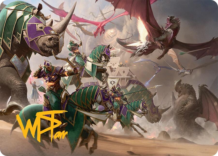 United Battlefront Art Card (5/54) (Gold-Stamped Signature) [Tarkir: Dragonstorm Art Series] | Local Legends