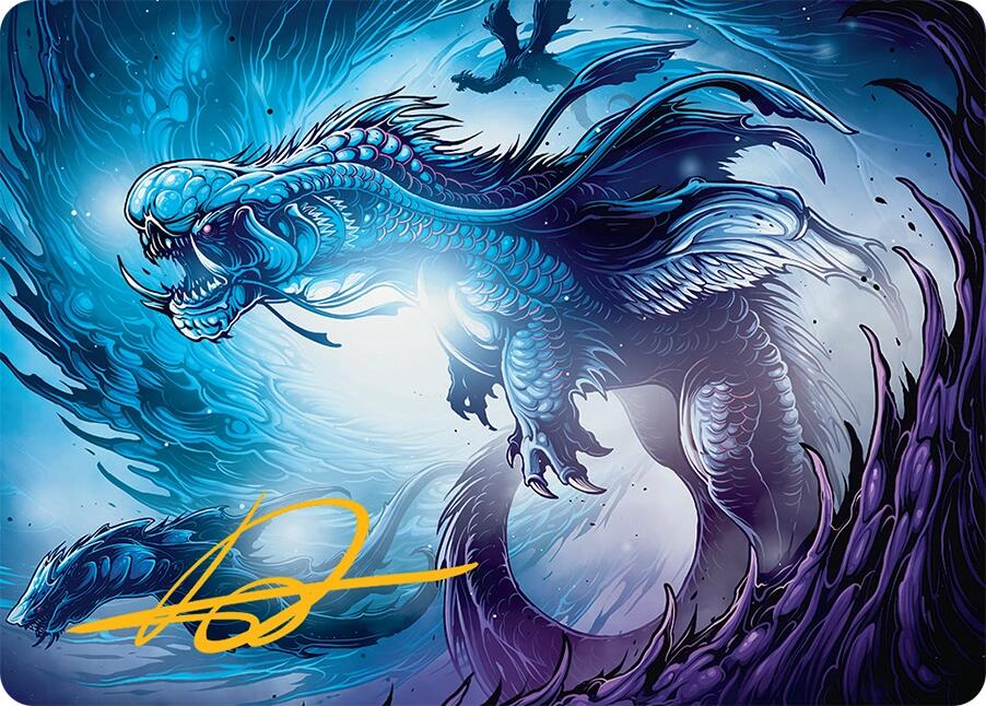 Roiling Dragonstorm Art Card (33/54) (Gold-Stamped Signature) [Tarkir: Dragonstorm Art Series] | Local Legends