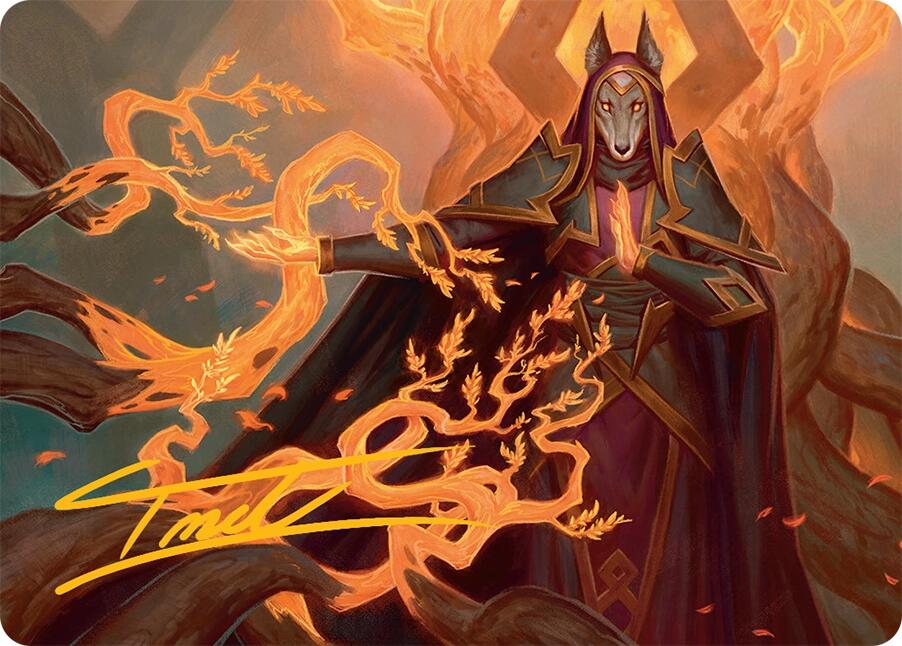 Abzan Devotee Art Card (10/54) (Gold-Stamped Signature) [Tarkir: Dragonstorm Art Series] | Local Legends