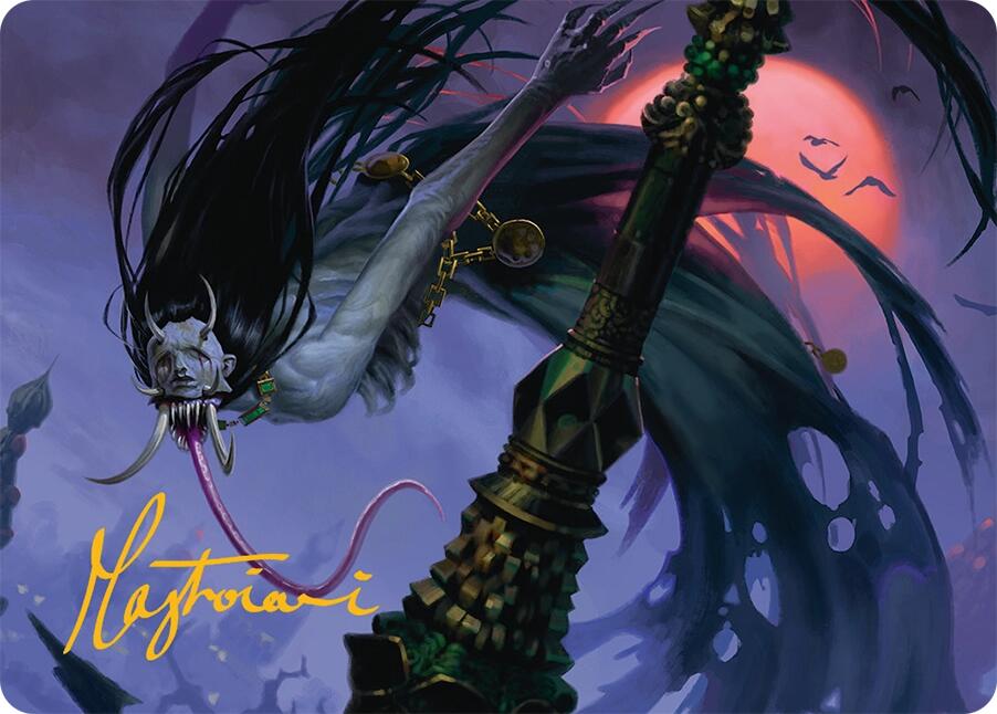 Qarsi Revenant Art Card (12/54) (Gold-Stamped Signature) [Tarkir: Dragonstorm Art Series] | Local Legends