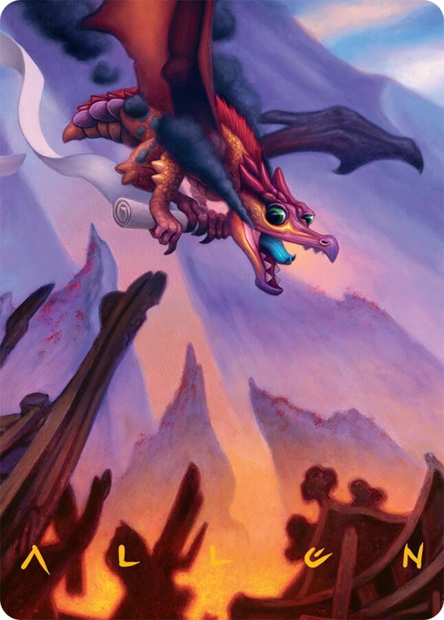 Scavenger Regent Art Card (45/54) (Gold-Stamped Signature) [Tarkir: Dragonstorm Art Series] | Local Legends