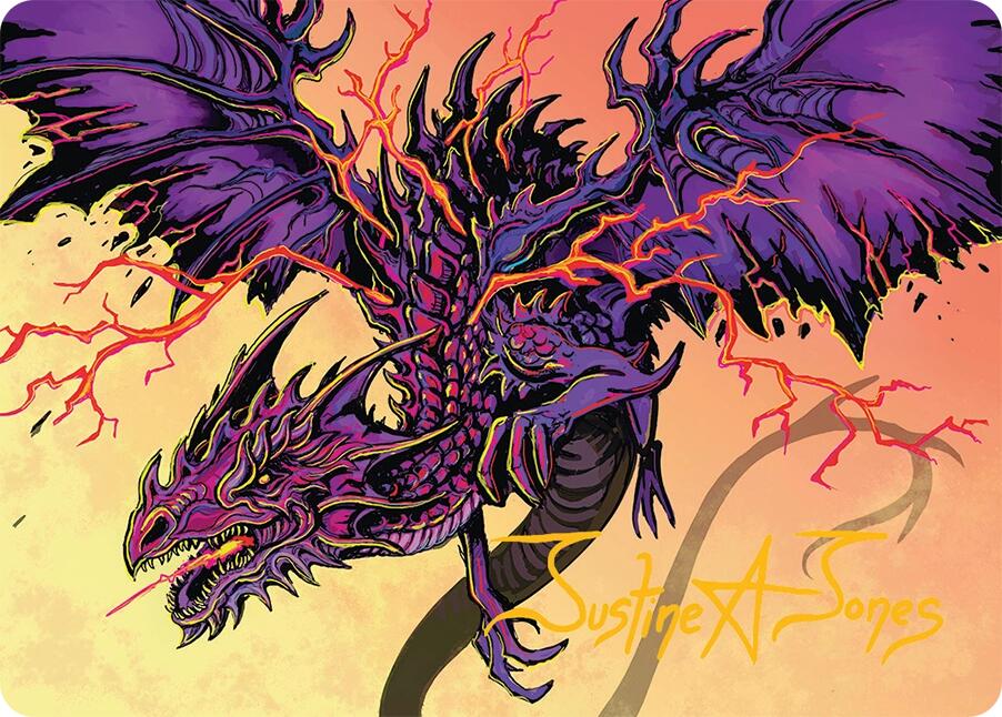 Stormshriek Feral Art Card (35/54) (Gold-Stamped Signature) [Tarkir: Dragonstorm Art Series] | Local Legends