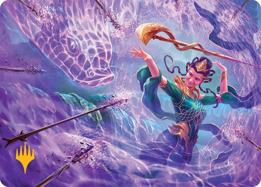 Snakeskin Veil Art Card (19/54) (Gold-Stamped Signature) [Tarkir: Dragonstorm Art Series] | Local Legends