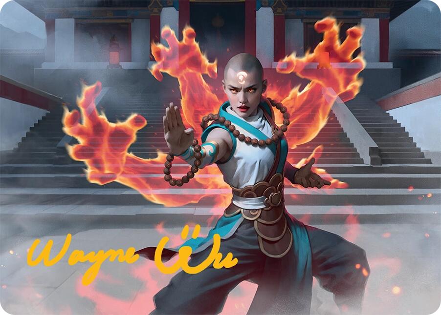 Flamehold Grappler Art Card (24/54) (Gold-Stamped Signature) [Tarkir: Dragonstorm Art Series] | Local Legends