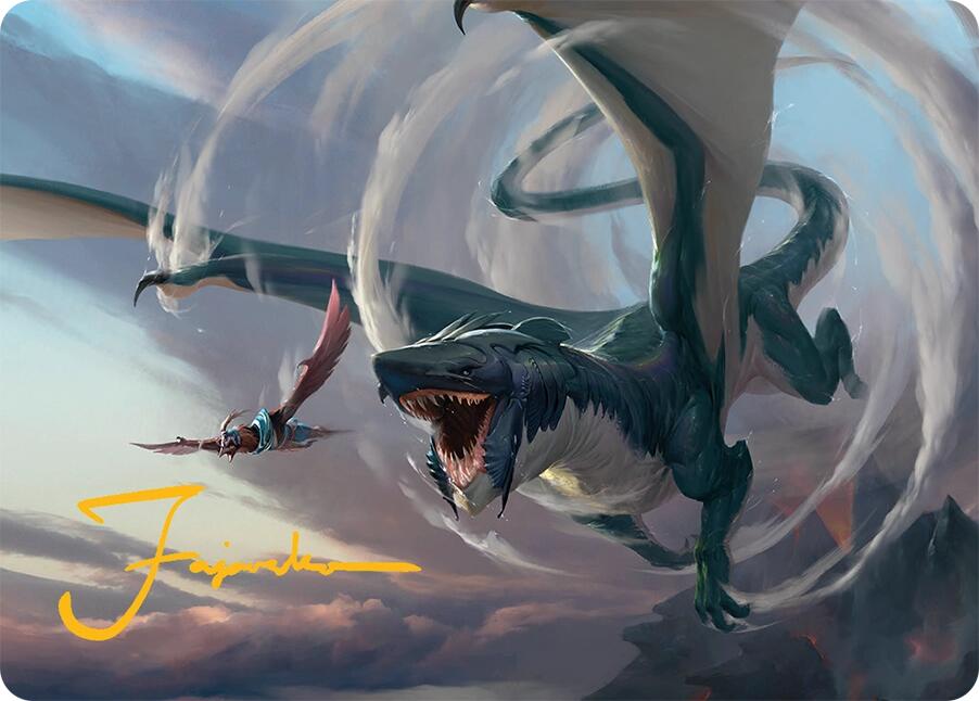 Whirlwing Stormbrood Art Card (27/54) (Gold-Stamped Signature) [Tarkir: Dragonstorm Art Series] | Local Legends