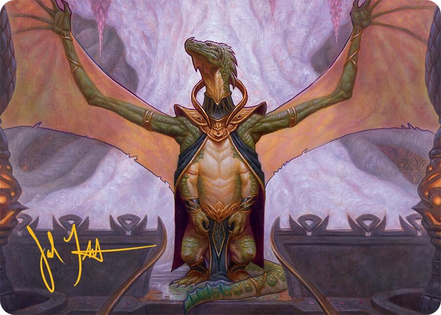 Kheru Goldkeeper Art Card (36/54) (Gold-Stamped Signature) [Tarkir: Dragonstorm Art Series] | Local Legends