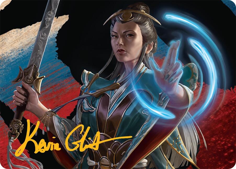 Narset, Jeskai Waymaster Art Card (44/54) (Gold-Stamped Signature) [Tarkir: Dragonstorm Art Series] | Local Legends