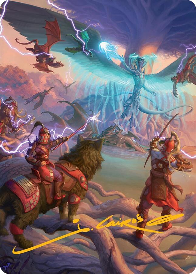 All-Out Assault Art Card (50/54) (Gold-Stamped Signature) [Tarkir: Dragonstorm Art Series] | Local Legends