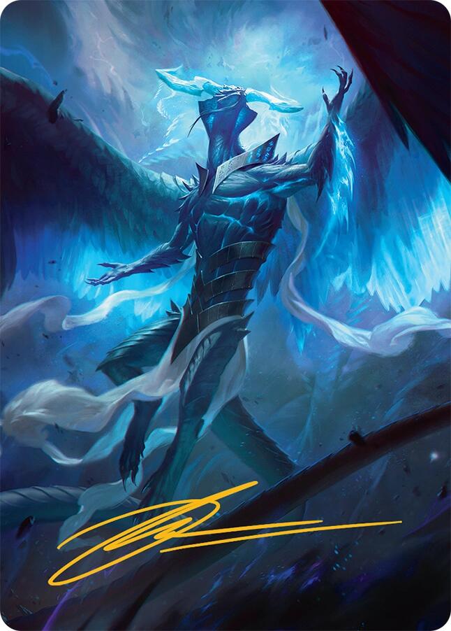 Ugin, Eye of the Storms Art Card (1/54) (Gold-Stamped Signature) [Tarkir: Dragonstorm Art Series] | Local Legends