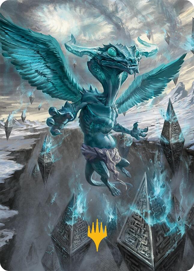 Ugin, Eye of the Storms Art Card (47/54) (Gold-Stamped Signature) [Tarkir: Dragonstorm Art Series] | Local Legends