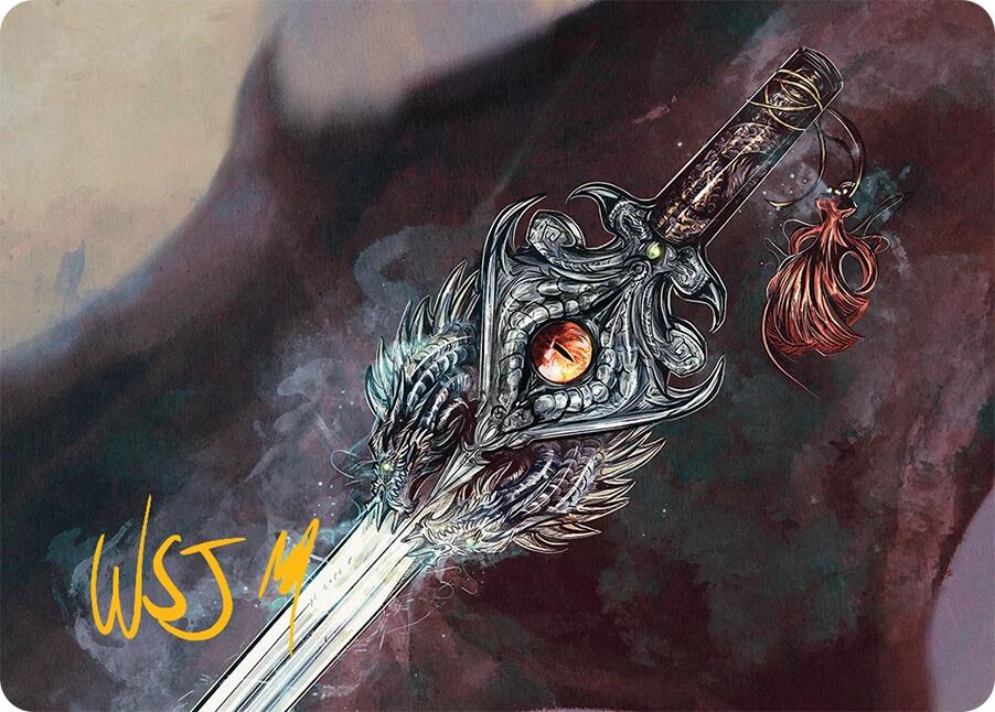 Dragonfire Blade Art Card (40/54) (Gold-Stamped Signature) [Tarkir: Dragonstorm Art Series] | Local Legends