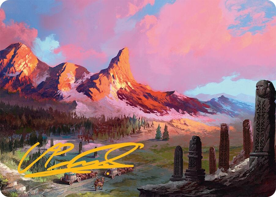 Rugged Highlands Art Card (29/54) (Gold-Stamped Signature) [Tarkir: Dragonstorm Art Series] | Local Legends