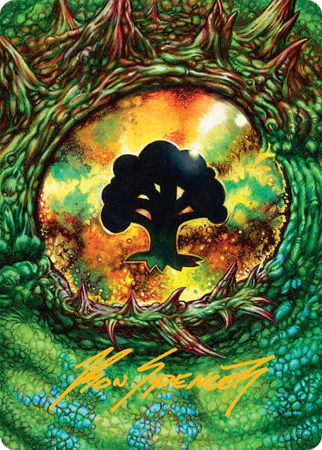 Forest Art Card (32/54) (Gold-Stamped Signature) [Tarkir: Dragonstorm Art Series] | Local Legends
