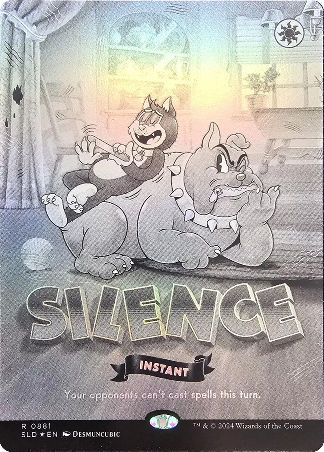 Silence (0881) (Black & White Foil) [Secret Lair Drop Series] | Local Legends