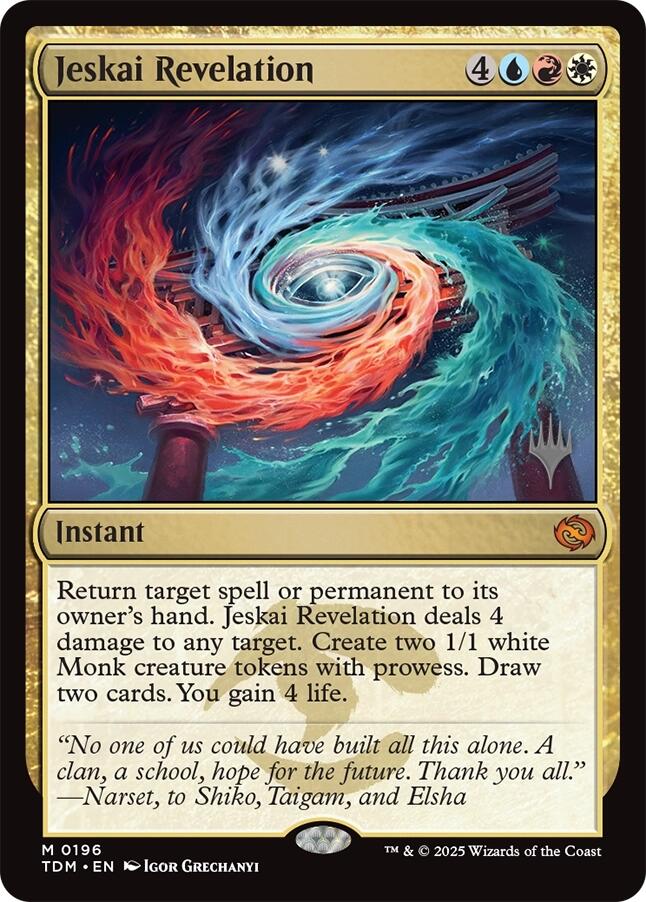 Jeskai Revelation [Tarkir: Dragonstorm Promos] | Local Legends